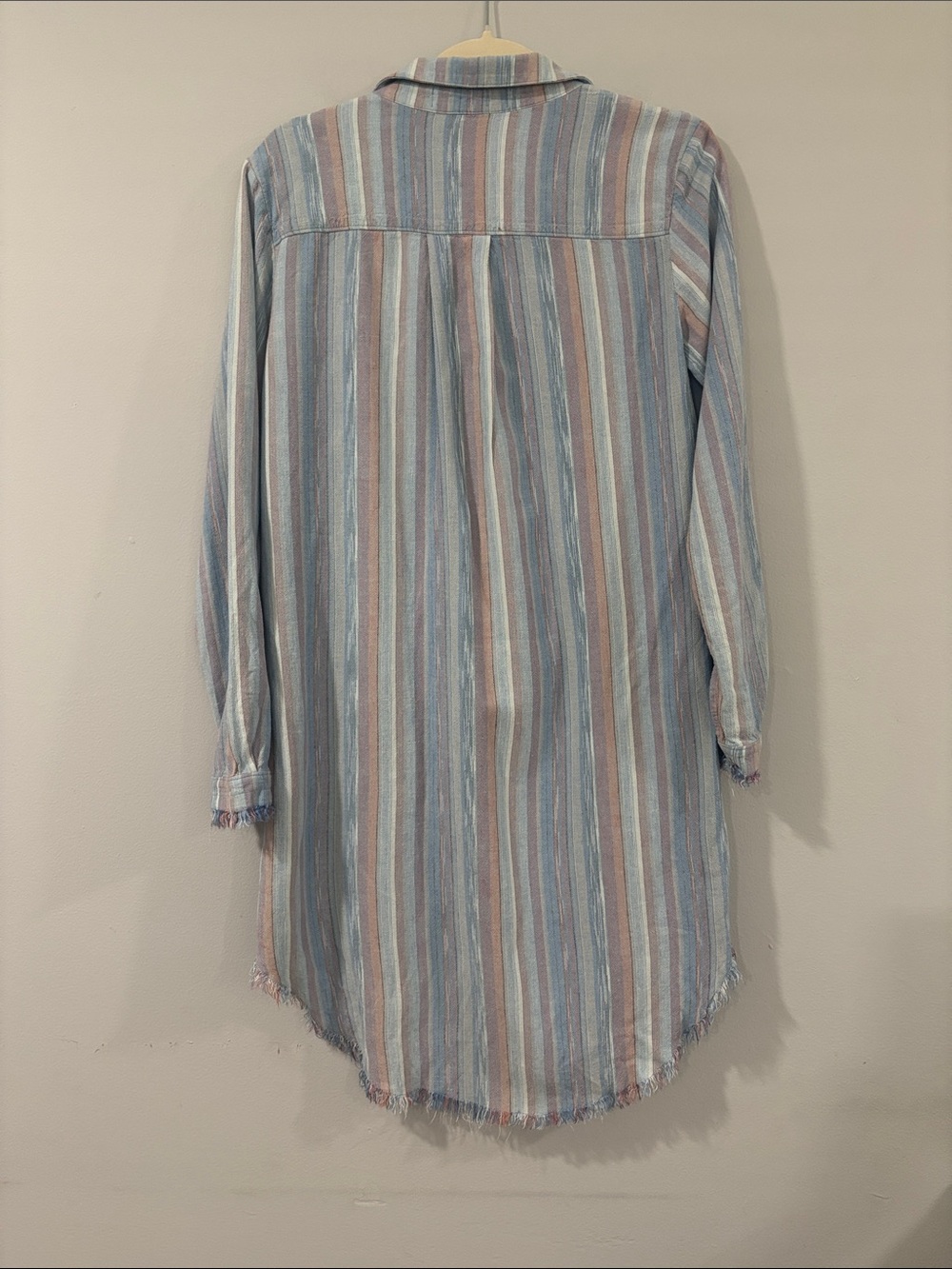 CLOTH & STONE BUTTON DOWN FRAYED LONG SLEVES SHIRT DRESS SIZE /S - Picture 3 of 10